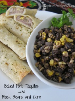 Taquitos with Beans and Corn