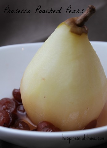 Prosecco Poached Pears